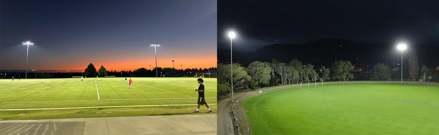 Reduce glare in sports lighting