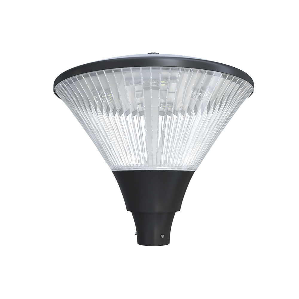 Anti-glare LED post top luminaires lens