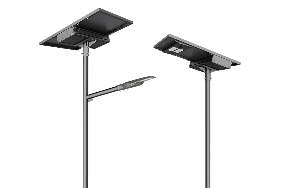 All in one or all in two or hybrid solar street lights