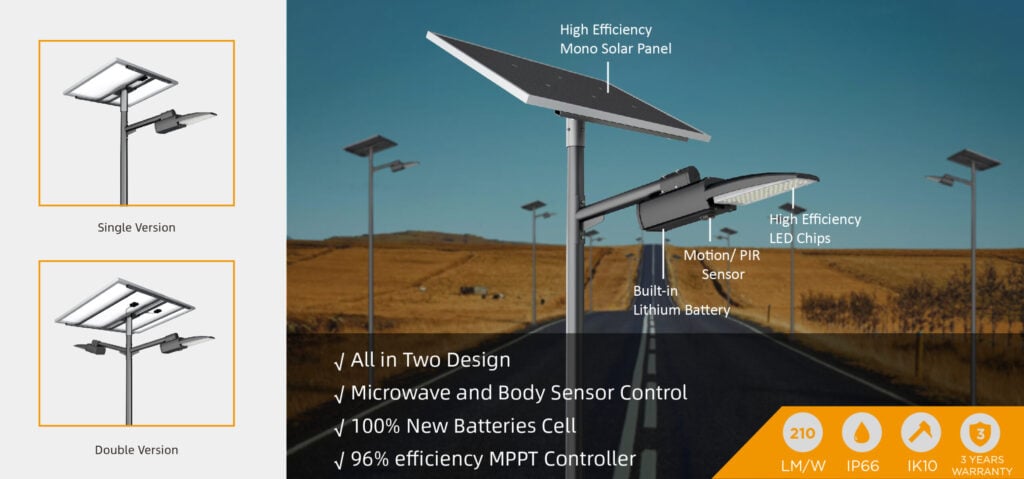 All in two solar street light